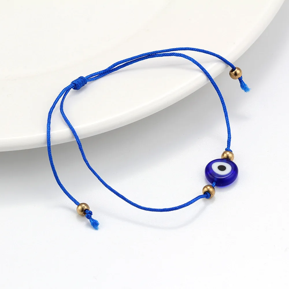Chinese Style Lucky Red Bracelet Evil Eye Gold Beads Charm Bracelets For Womne Men Birthday Gift Protection Jewelry Wholesale | Украшения и