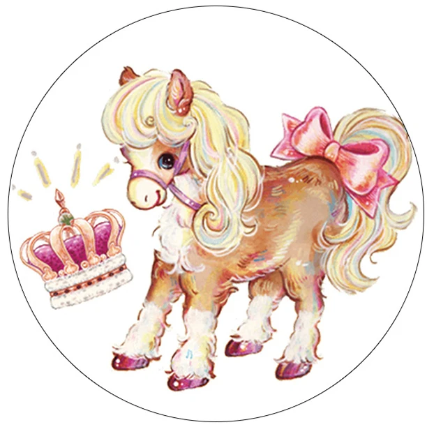 Бумажная японская фоторамка сделай сам с изображением милой лошади кофе мрамора