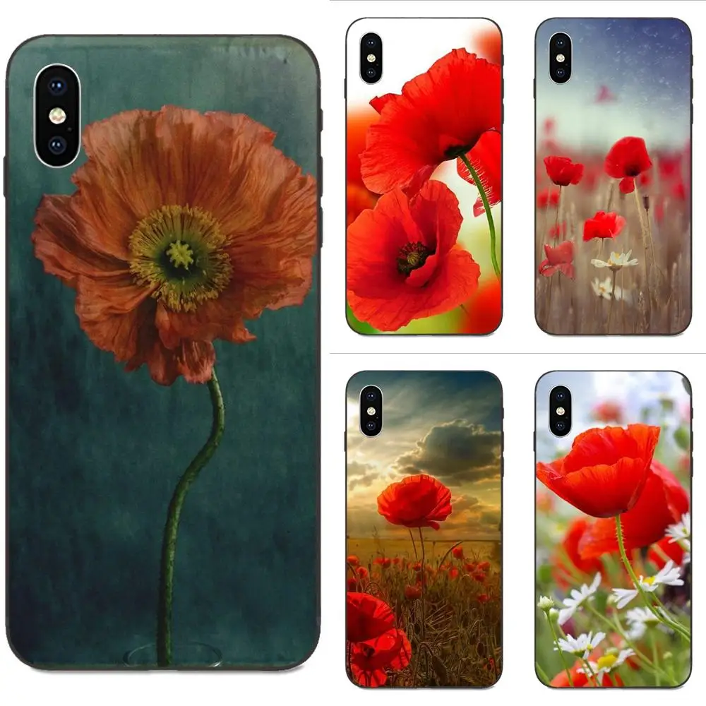 Роскошный чехол для Samsung Galaxy A3 A5 A6 A6s A7 A8 A9 A10 A20E A30 A40 A50 A60 A70 Star Plus 2018 с маковым