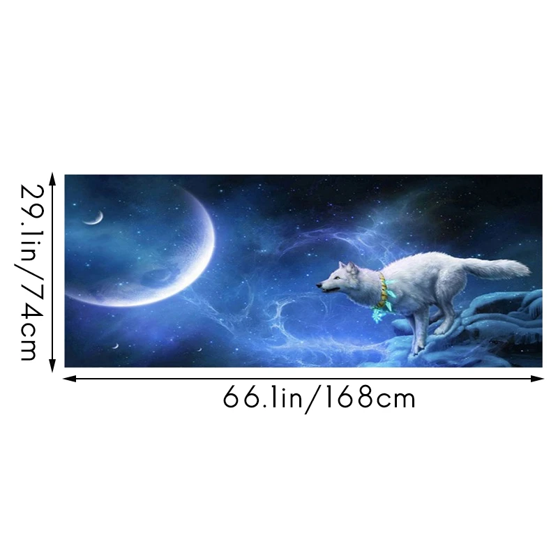 Running Wolf for Truck Jeep Suv Pickup 3D Rear Windshield Decal Sticker Decor Window Glass Poster 66.1 x 29.1Inch | Автомобили и