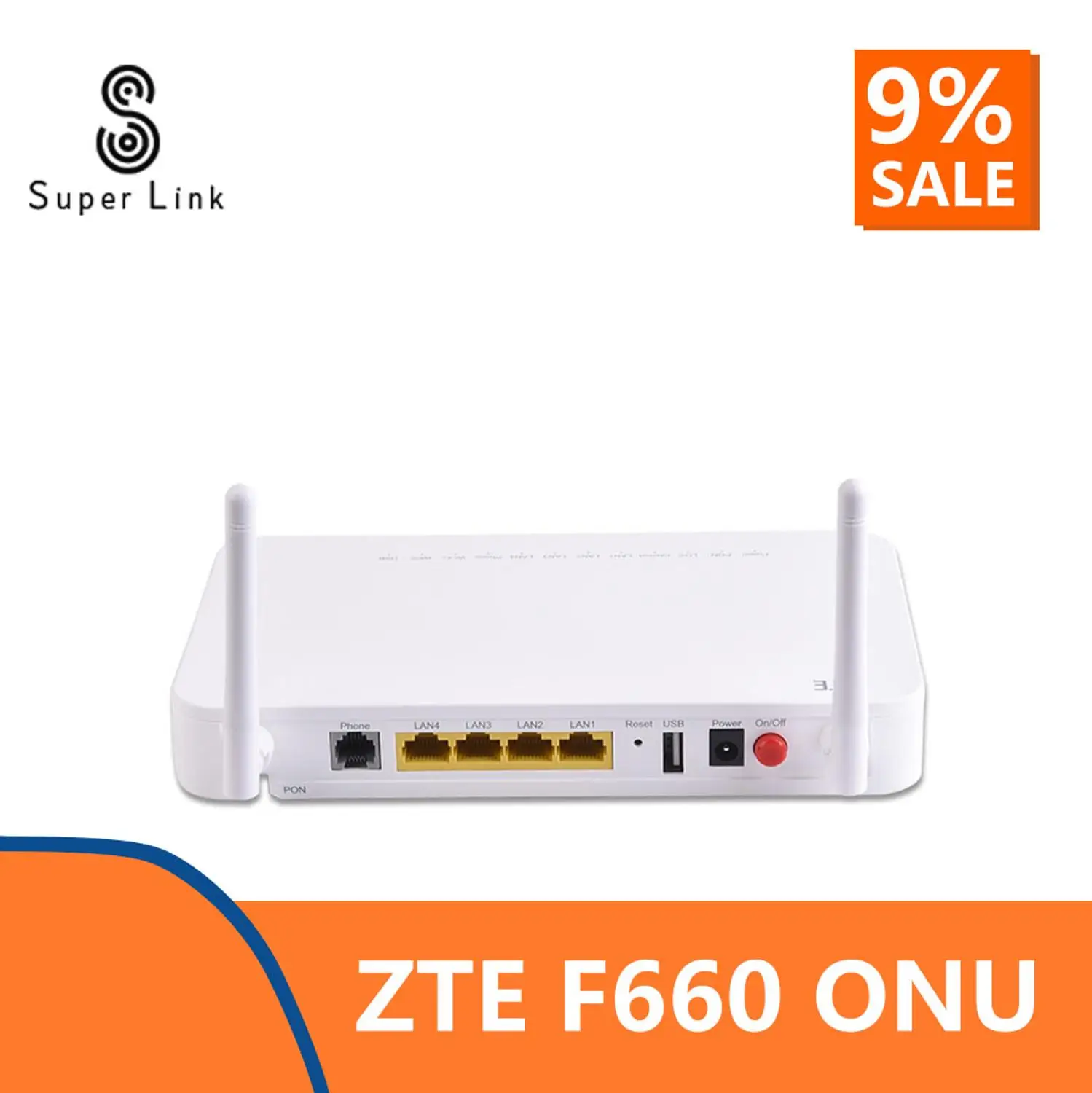 6 шт./лот со встроенной антенной F660 V5.2 onu gpon 1 порт ge 1GE + 3FE WIFI ont ZTE GPON ONU