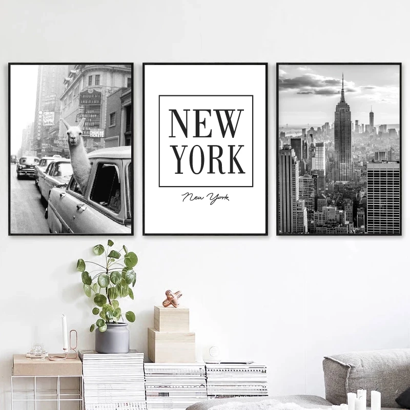 

Print and Poster Vintage Llama In a Taxi On Times Square Pictures New York City Photos Wall Art Home Decoration Canvas Painting
