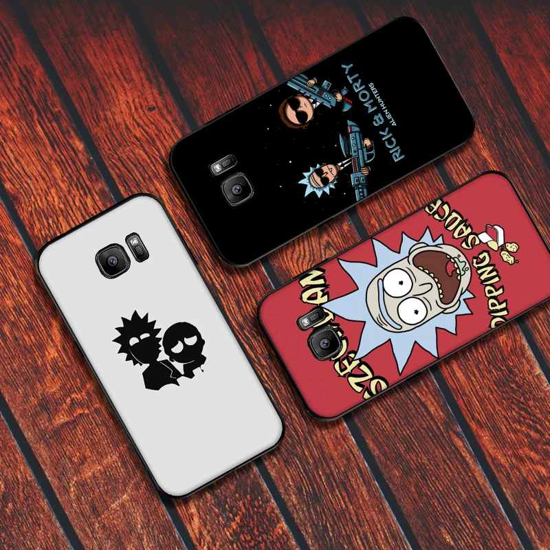 Рик Мягкий силиконовый чехол для телефона samsung A3 4 5 6 Plus 7 8 910 20 30 40 50 60 70 2018 M40 J6 Coque |