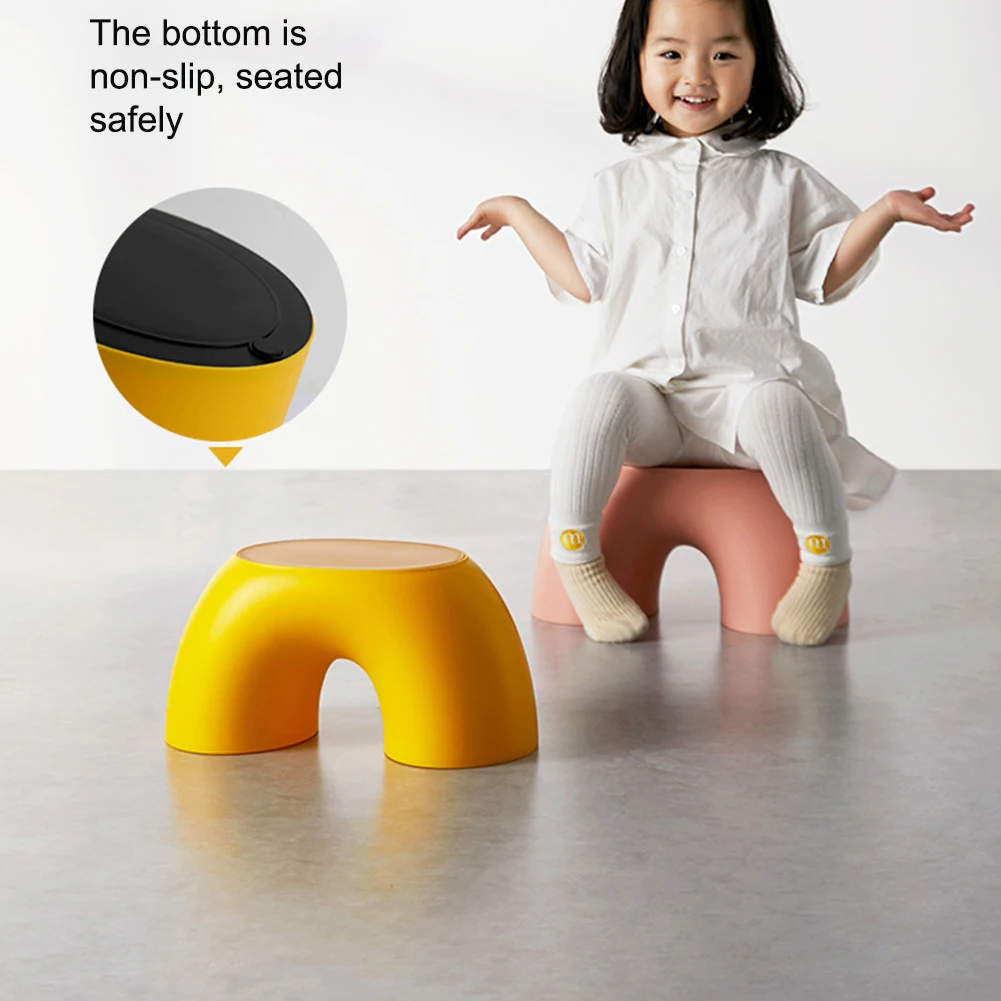 

Simple Modern Living Room Change Shoes Home Non Slip Small Bench Durable Children Bedroom Playroom Stable Solid Kids Stool