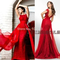 abito da sera corto fashion hot sexy vestido de noiva elegant red long lace party prom gown evening mother of the bride dresses