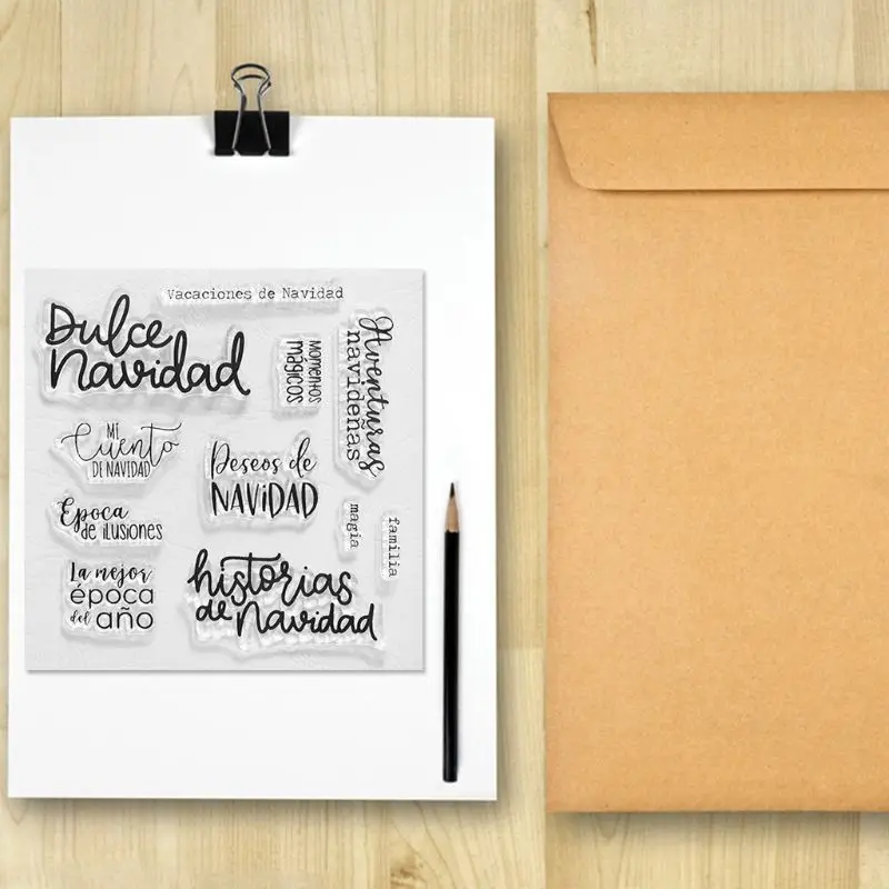 

Blessing Silicone Clear Seal Stamp DIY Scrapbooking Embossing Photo Album Decor M89A