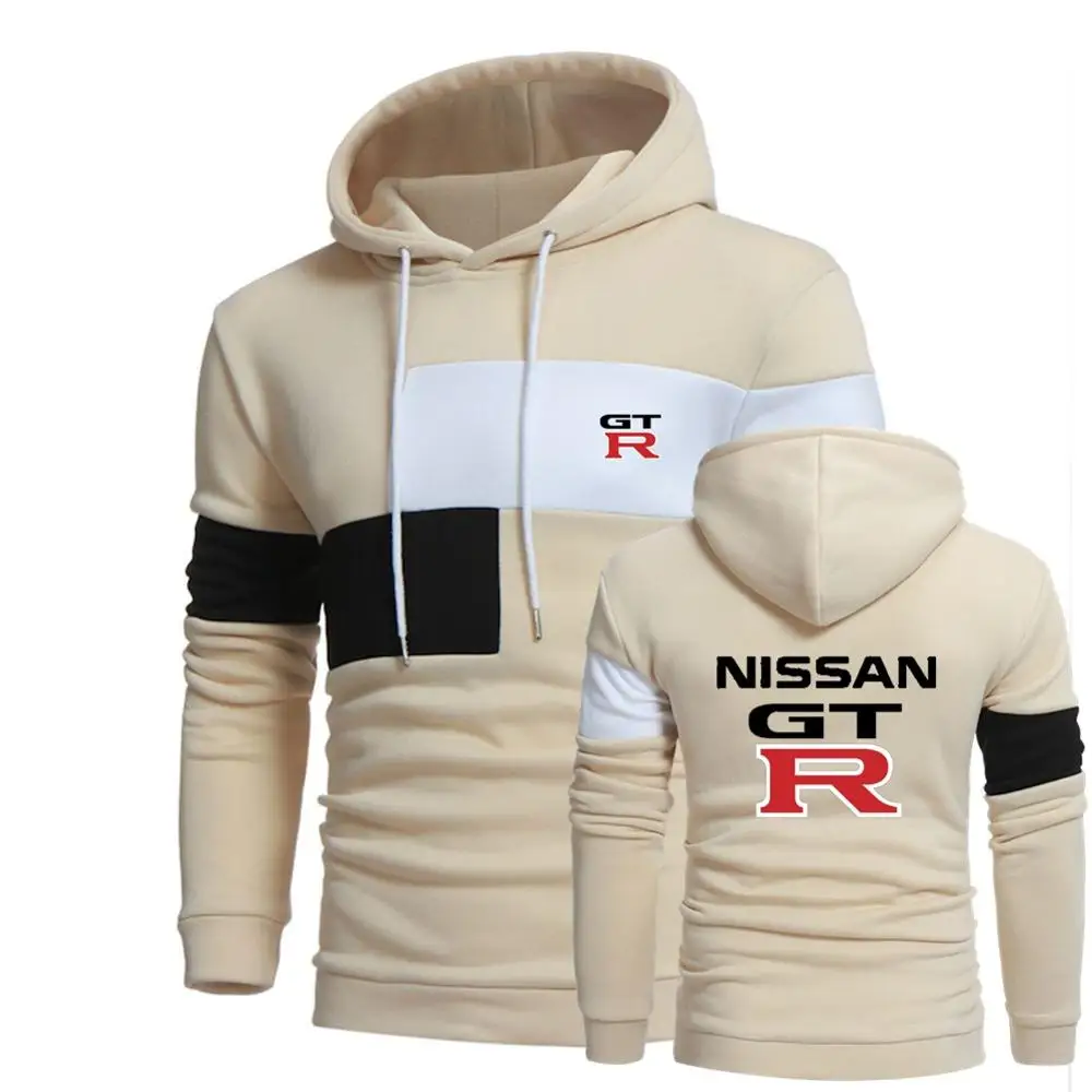 

GTR New Print Any Logos For Men's Full Hoodies Patchwork sweatshirts Loose Streetwear solid Hooded casual hoody autumn Jackets