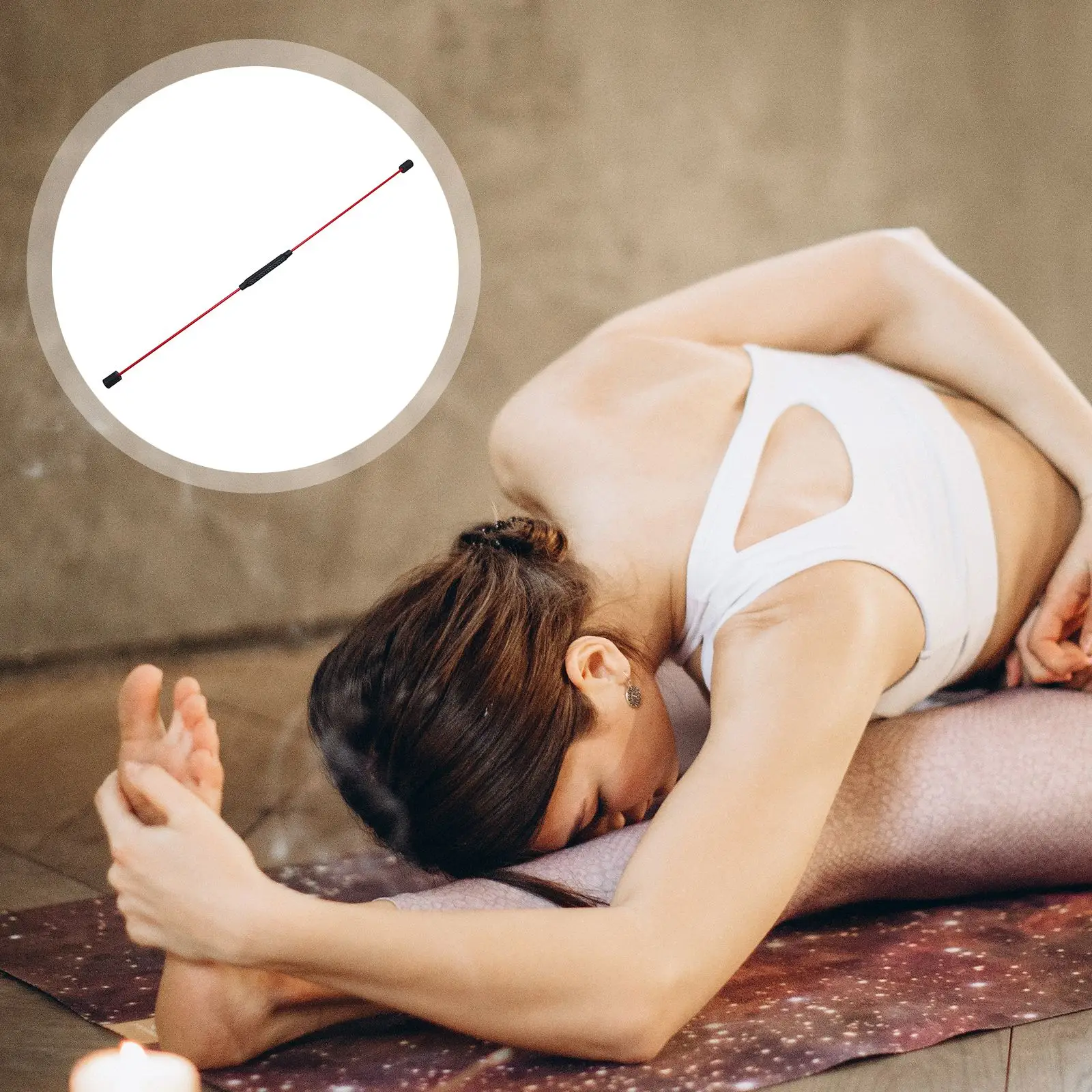 

1pc Pilates Bar Muscle Trainer Fitness Equipment Fitness Stretch Bar for Home Outdoor