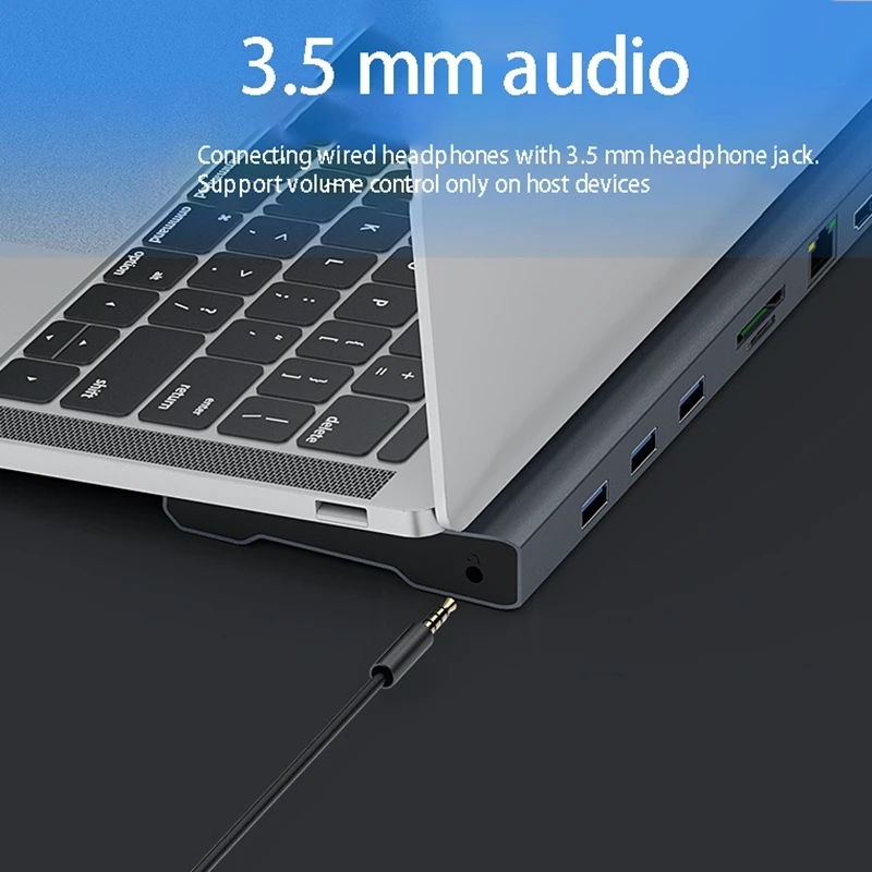 

Dual Hdmi Docking Station Type-C 11-1 Hub Computer Converter Suitable for Computer Keyboard Mouse Memory Tablet U Key