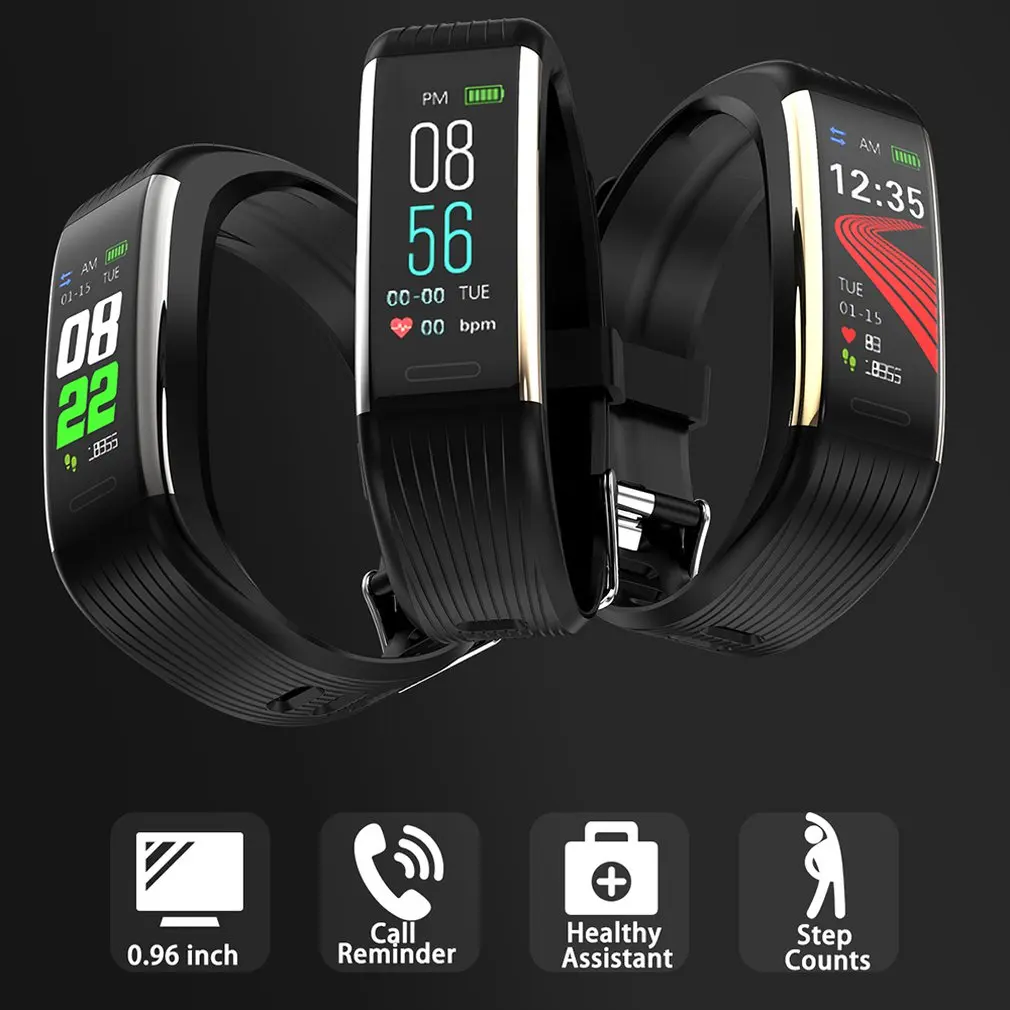 

R1 Smart Bracelets Heart Rate Monitor Fitness Bracelet Activity Tracker Smart Band Wristband Watch