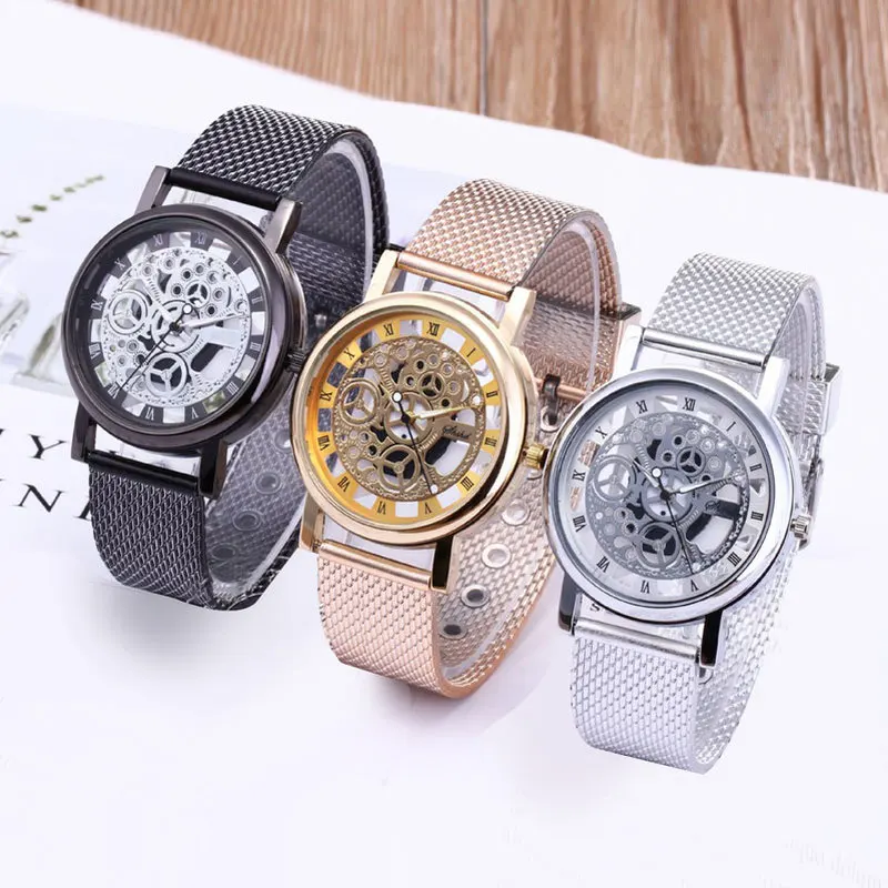 Новинка 2018 роскошные женские часы модные мужские с автоматическим дизайном