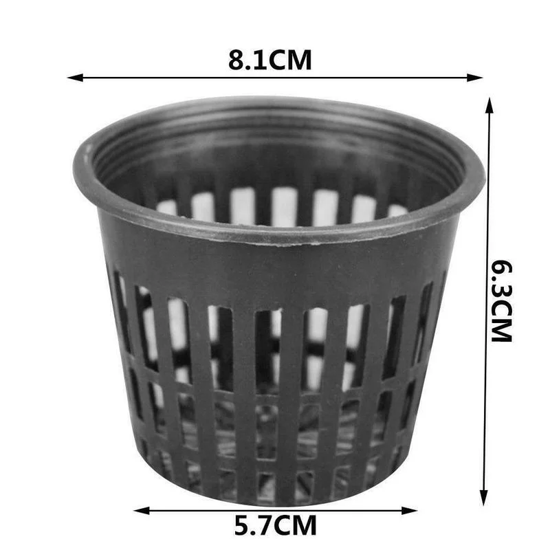 

10pcs Mesh Pot Net Cup Basket Hydroponic System Garden Plant Grow Vegetable Cloning Foam Insert Seedling Germinate Nursery Pots