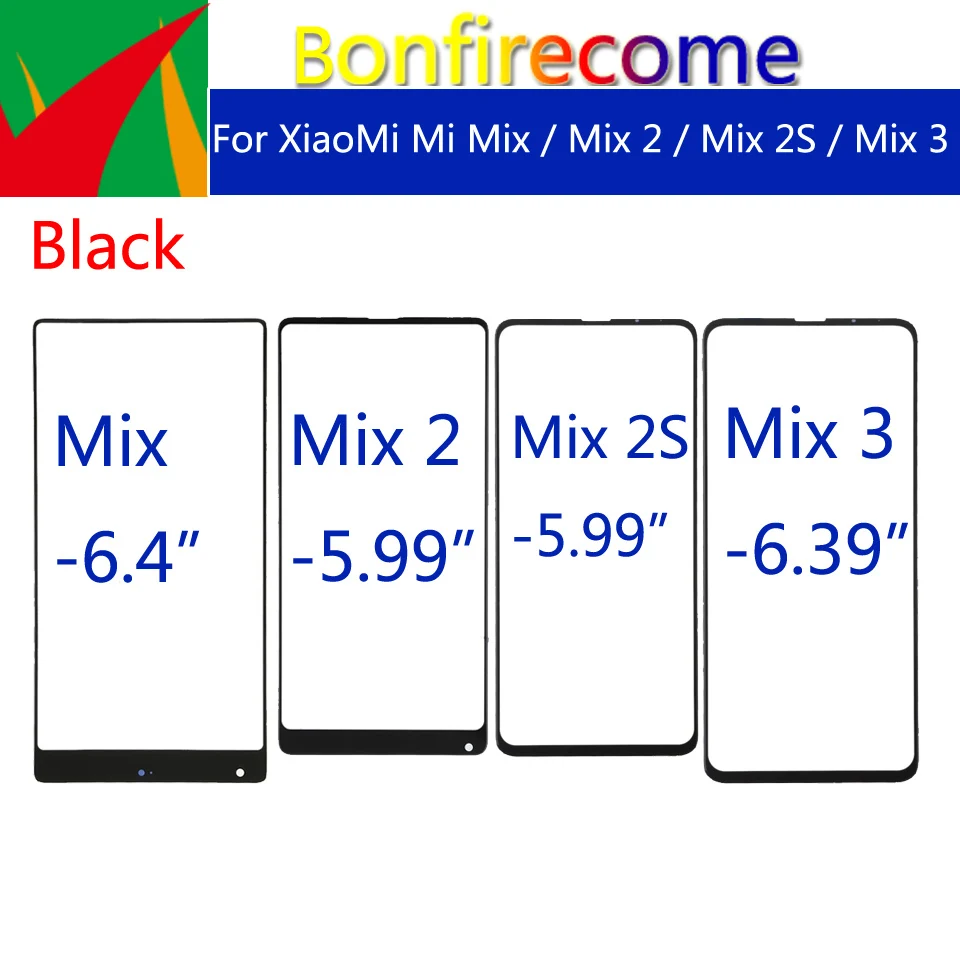 10 шт \ Лот для Xiaomi Mi Mix 2/Mix 2 S/Mix 3 сенсорный экран стекло передней панели наружное