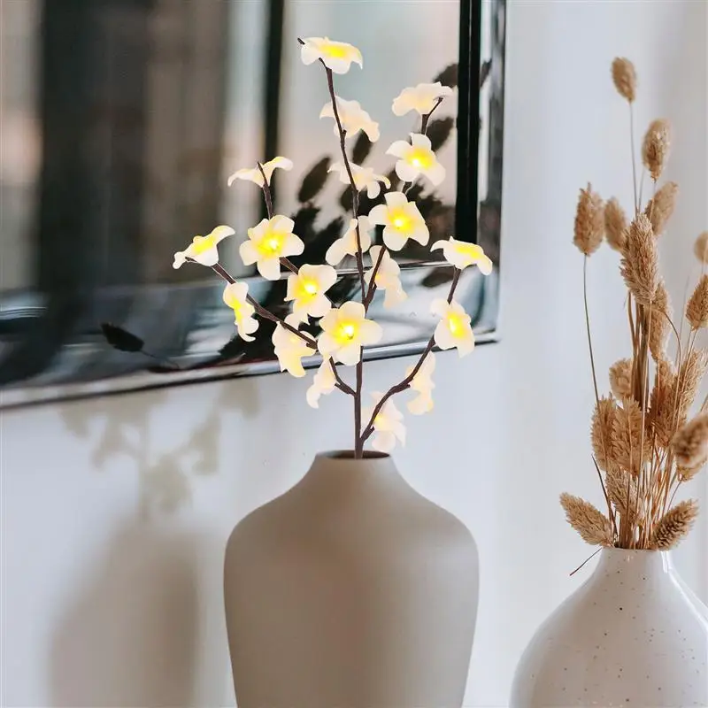 

1pc Plumeria Rubra Branches LED Lamps Flower Arrangement Branch Light No Battery