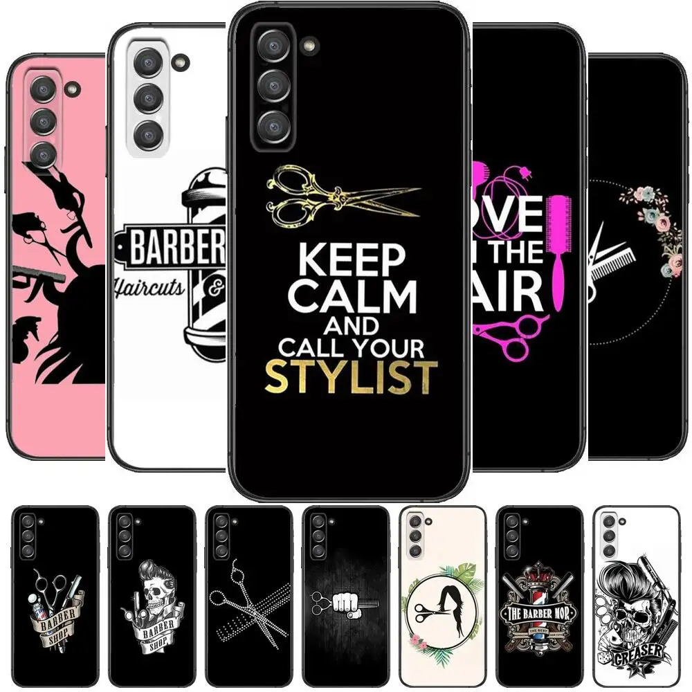 

Hair Stylist Hairdresser Phone cover hull For SamSung Galaxy S8 S9 S10E S20 S21 S5 S30 Plus S20 fe 5G Lite Ultra black soft case