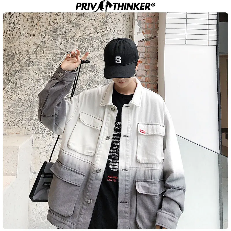 Осенняя куртка карго Privathinker бомбер с карманами 2020 Повседневная Уличная