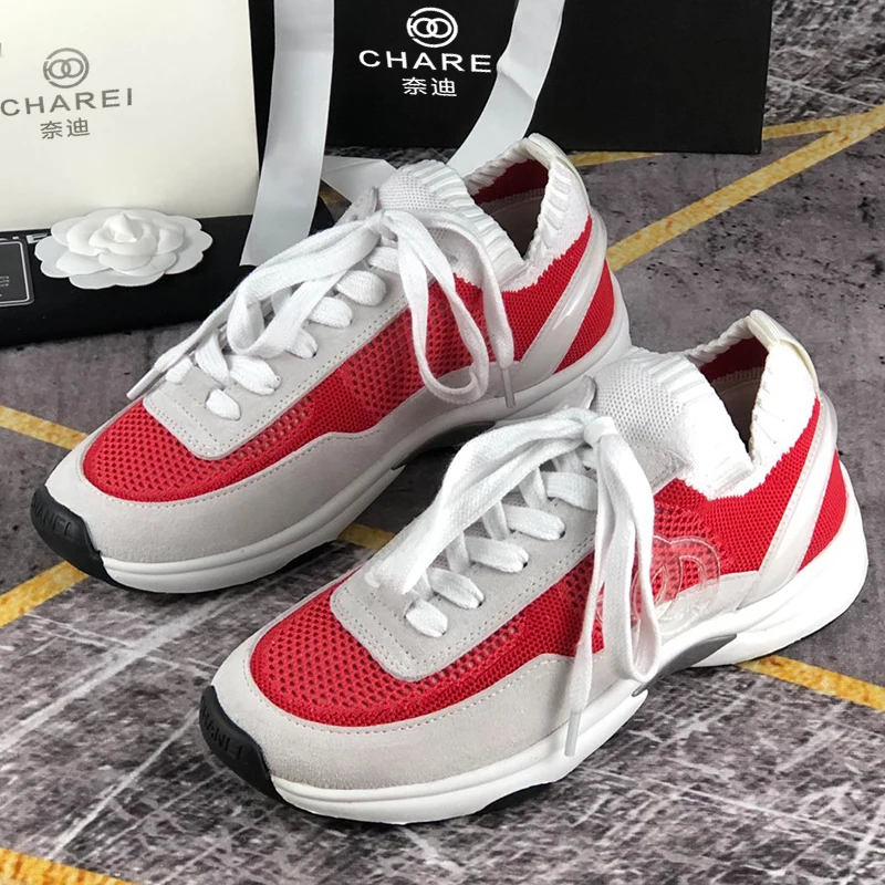 

French 2021 new luminous women's leisure sports shoes Italian design fashion screen flat shoes white high quality women's shoes