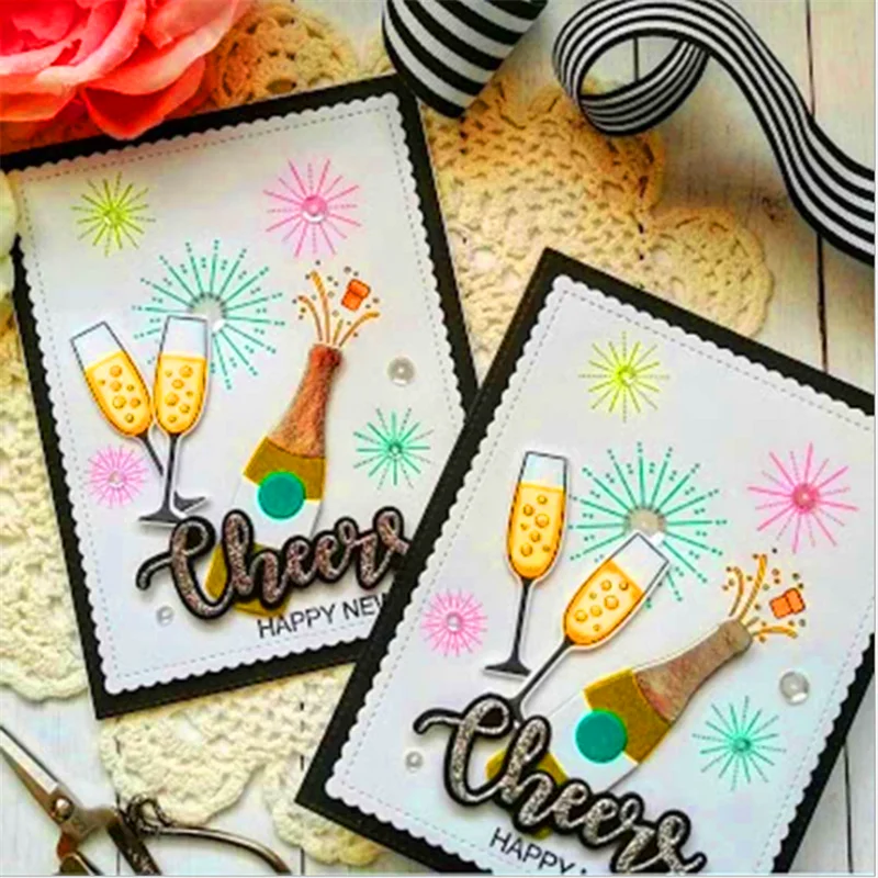 

SUMMER DRINK Metal Cutting Dies and Stamps Stencils for DIY Scrapbooking/photo album Decorative Embossing DIY Paper Cards