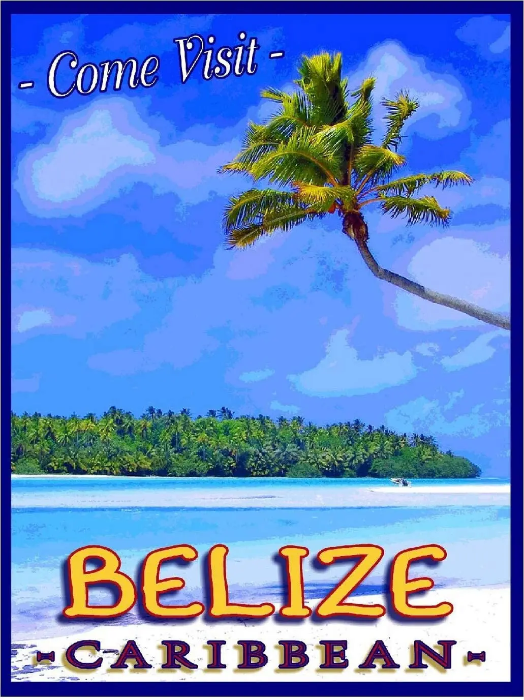 

Metal Sign Belize Caribbean Home Living Room Bedroom Art Poster Wall Decoration Old-fashioned Metal Sign 8X12 Inch