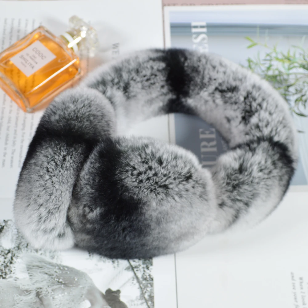 Для русской зимы Ветрозащитная Женская Настоящий мех кролика наушники с