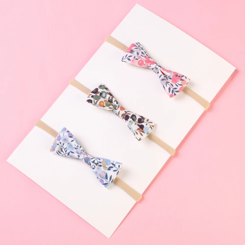 

3pcs/lot Kids Headband Colorful Printed Bows With Hair Hair Boutique Newborn Baby Hairband Hair Accessories Headwrap