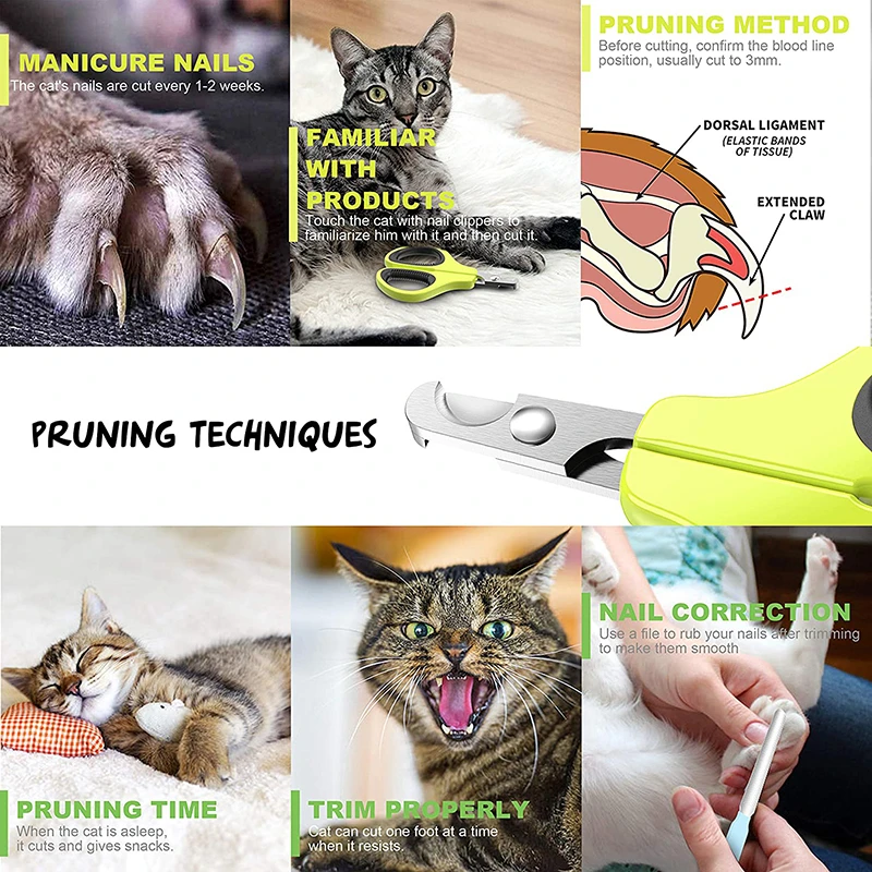 MESNUG профессиональный триммер для кошачьих ногтей Безопасный Удобный из