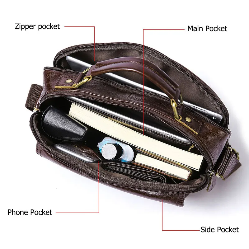 Сумка-мессенджер Мужская из натуральной кожи | Багаж и сумки