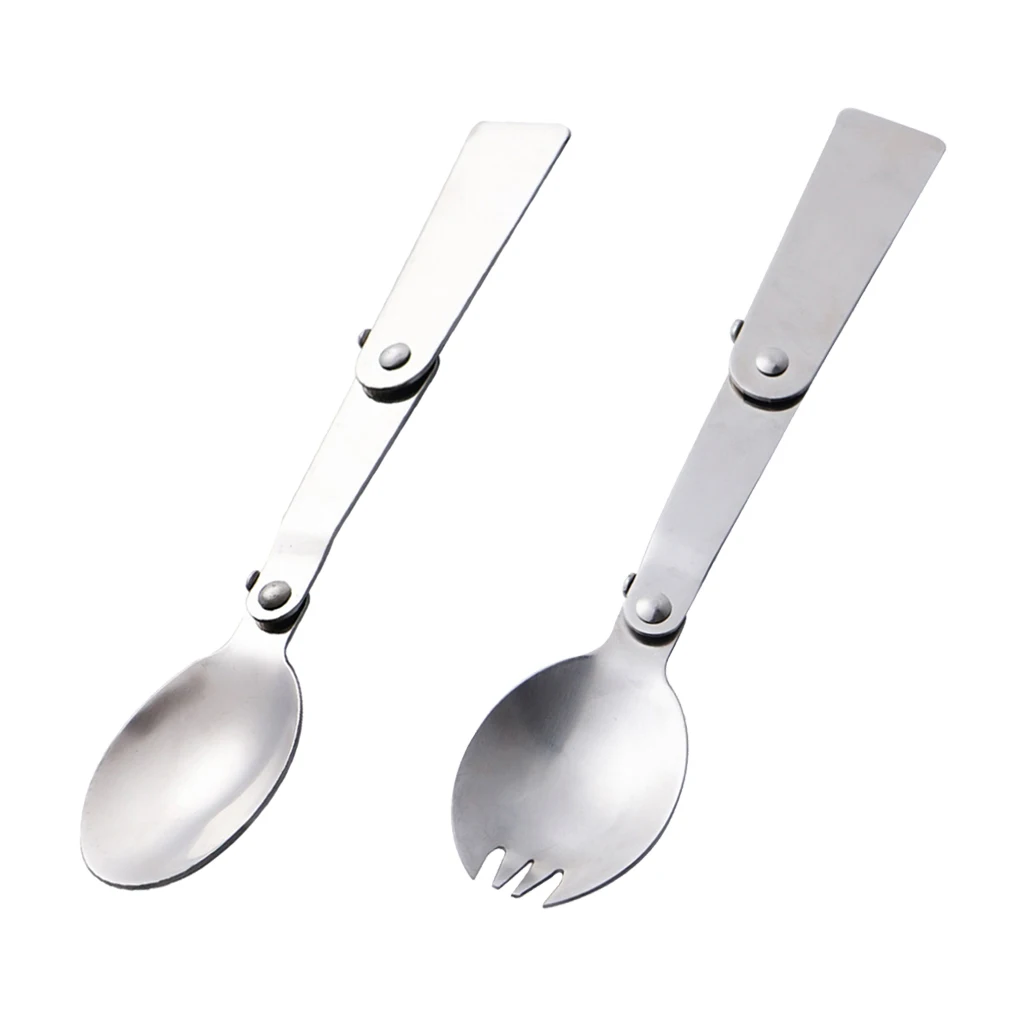 

Triple-folded Outdoor Spork Spoon Fork Backpacking Travel Cutlery Dinnerware