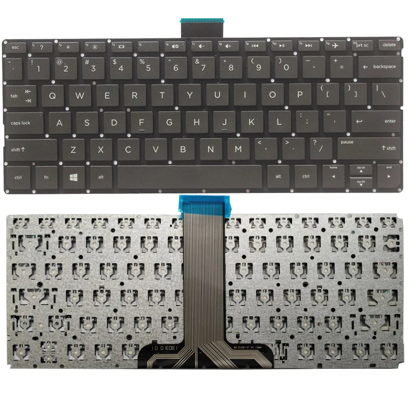 

New US Laptop Keyboard For HP Pavilion 11 x360 11-u000 m1-u000 M1-U001DX Black Without frame keyboard 843529-001