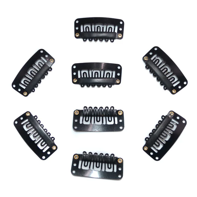 Черный/белый 3 2 парик зажимы без следа волос карты U форменные Наращивание парики