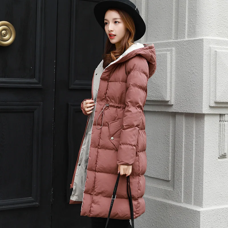 

Женская Стеганая куртка на молнии, с капюшоном, на шнуровке