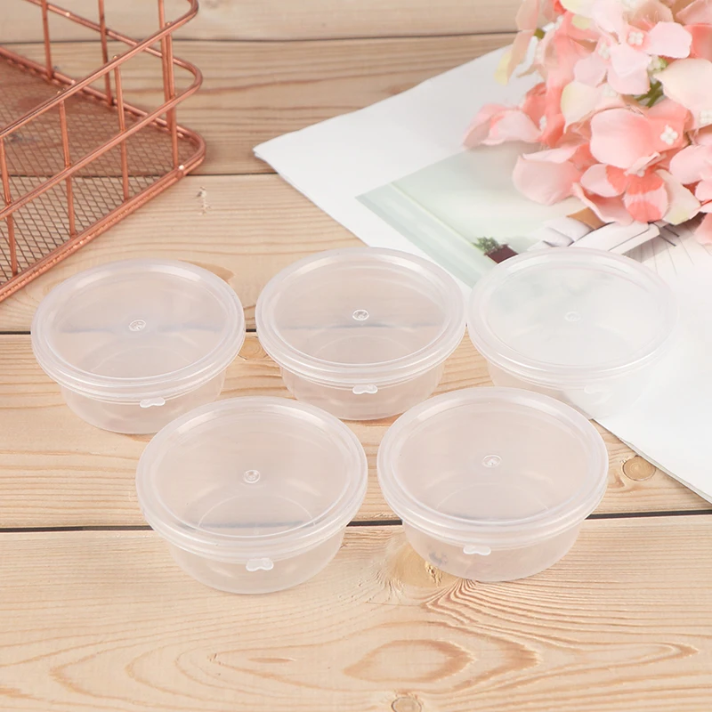 15g/20g 10PCS Slime Box Plastic Transparent Slime Containers Storage Organizer Box With Lids For Fluffy Clear Slime Mud