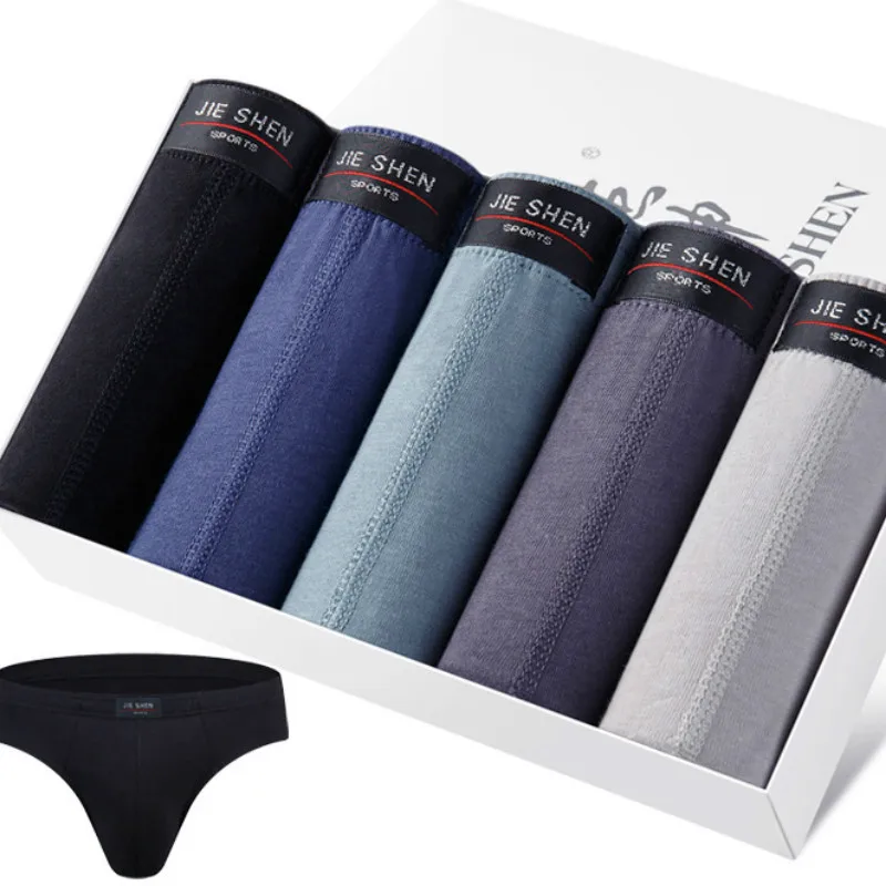 Мужские трусы брифы из дышащего хлопка черные удобные Однотонные боди
