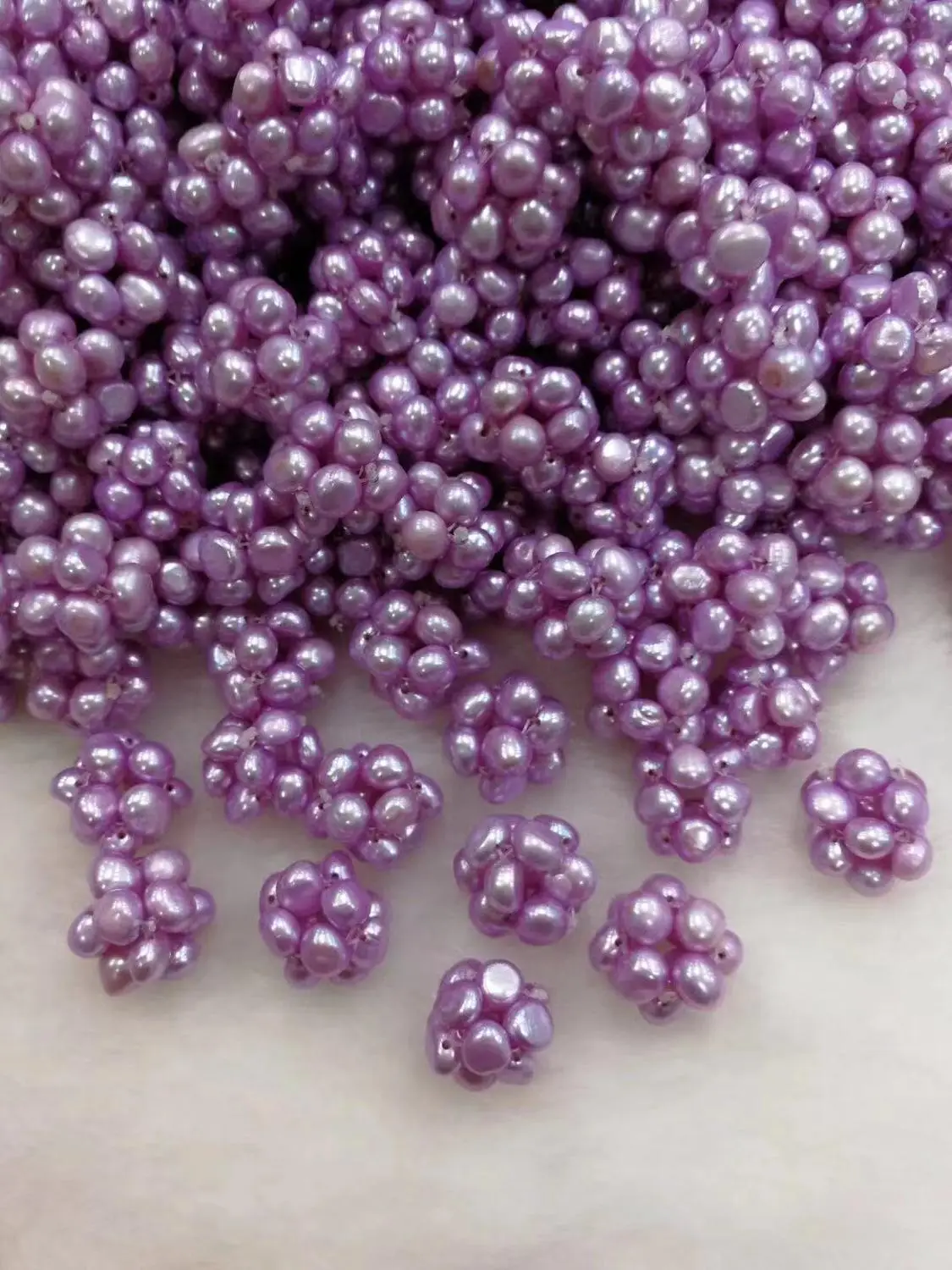 100% Freshwater Pearl Woven Ball DIY Handmade pearl Pendant for Women Settings 8 Colors Necklace Jewelry PB6 | Украшения и