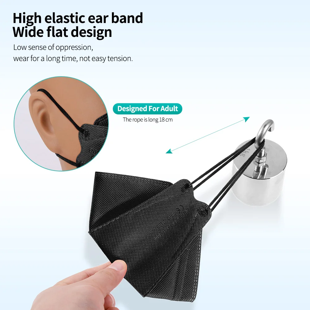 Маска FPP2 черная 4 слоя 10-100 шт. |