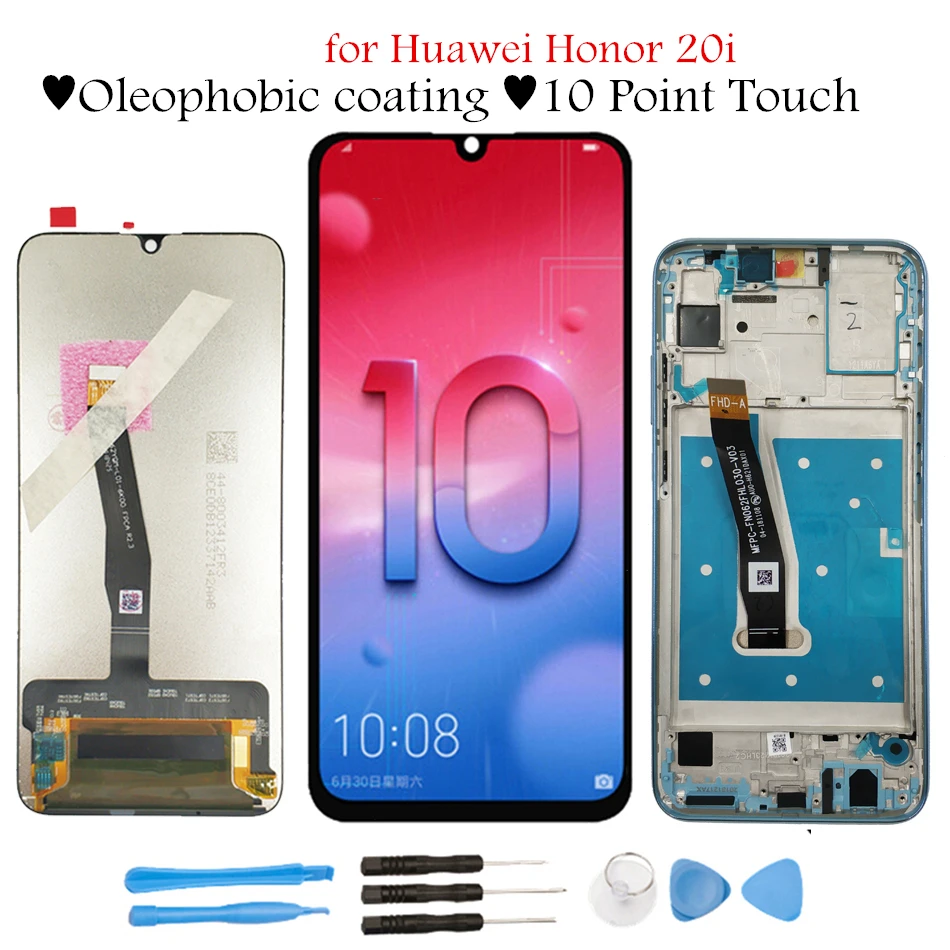 ЖК дисплей для huawei Honor 20i дигитайзер сборка сенсорный экран запасная часть|Экраны