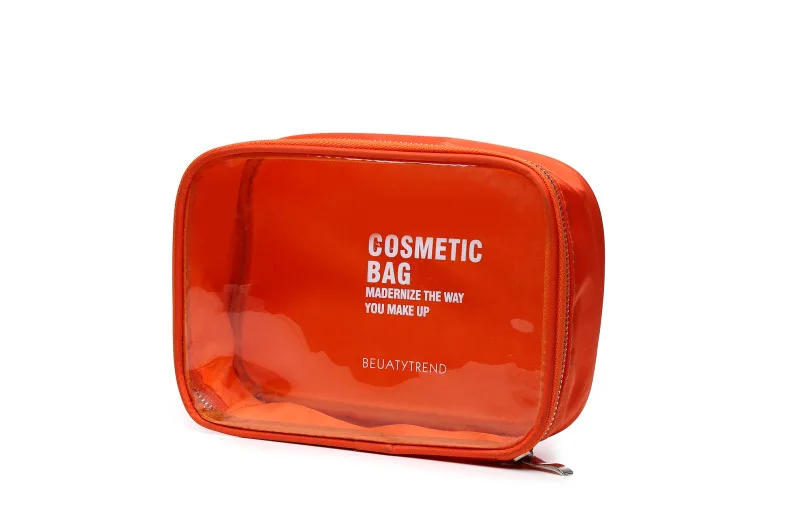 XZP Transparent Cosmetic Bag PVC Women Zipper Clear Makeup Bags Beauty Case Make Up Organizer Storage Bath Toiletry Wash Bag