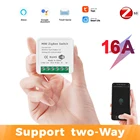 Умный мини-переключатель Tuya ZigBee16A, устройство включениявыключения, 1 устройство с двойным управлением, устройство голосового управления через приложение, модуль переключения ZigBee