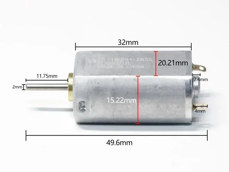 JFF-180SH-4125V 180 мотор низкого давления 1,2 V-3,7 V Миниатюрный 180 DC мотор средний и Высокоскоростной игрушечный мотор зубная щетка мотор - Название цвета: FF-180PH-2855