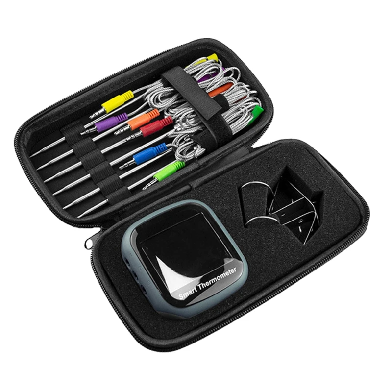 

APP Control and Instant Read Barbecue Thermometer with 6 Color-Coded Probes