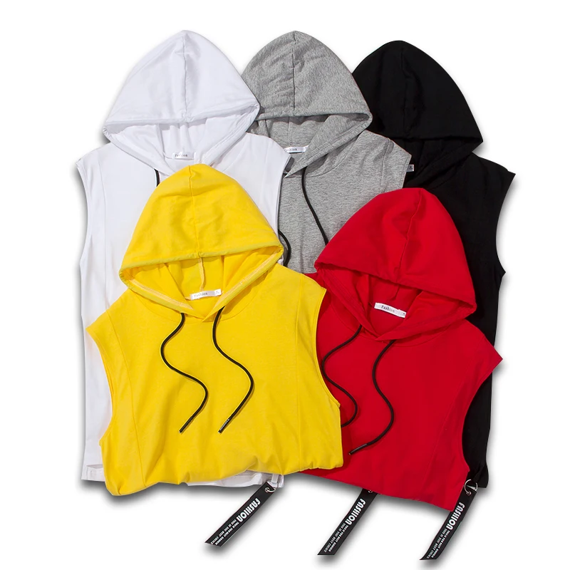 

2021Undershirt Summer Mens Street Vest Men Cotton Summer Sleeveless Vest Men with hat Fitness Breathable Casual