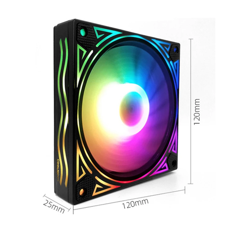 

RGB Case Fans 120mm Quiet Computer Cooling PC Fans Colorful Cooler Speed Adjustable with Fan Control Hub NC99