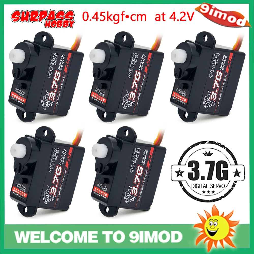 

Good Sale 5pcs/lot Surpass Hobby Digital Servo 3.7g Micro Plastic Gear Servo for RC Airplanes Fixed-wing Helicopter