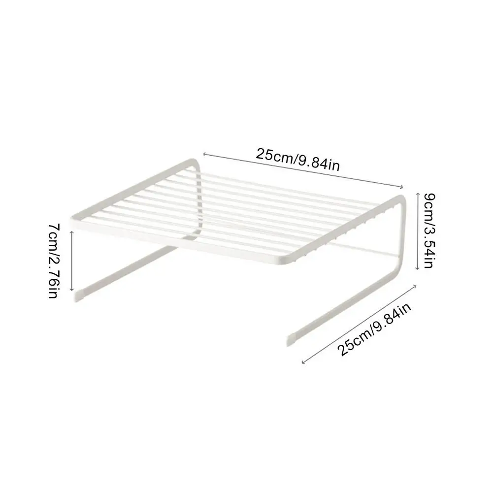 

Plate Dish Metal Storage Shelf Rack For Counter Cabinet Organizer Decor Frame Multifunctional Holder Organizer Home Supplies