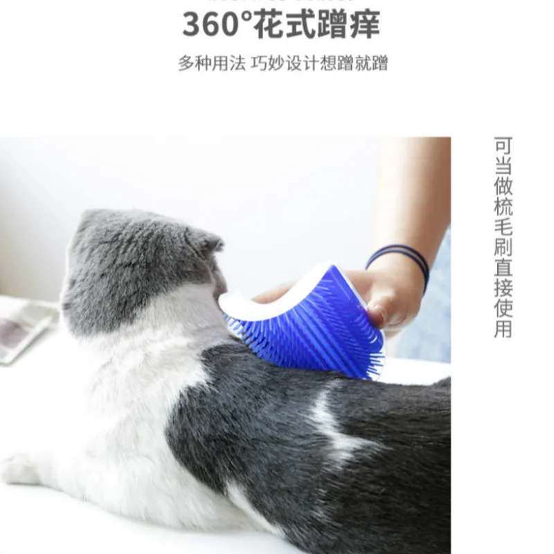 

Pet Comb Blue Cat Corner Groomer Scratching Rubbing Brush Pet Hair Removal Massage Trimming Pet Grooming Cleaning Supplies