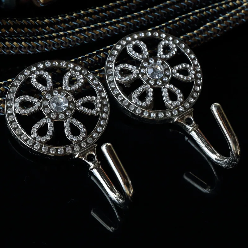 1 пара Европейская ретро золотая инкрустированная Круглая Большая Цветочная