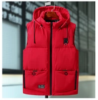 plus size 9xl mens winter jackets casual thick vests men sleeveless hoodie coats male cotton padded warm slim pocket waistcoat