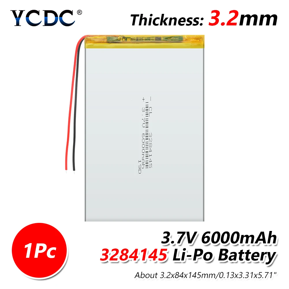 YCDC 3 7 V 3284145 Li-Po батарея резервного питания 6000mAh планшетный ПК высокой емкости iPad PDA