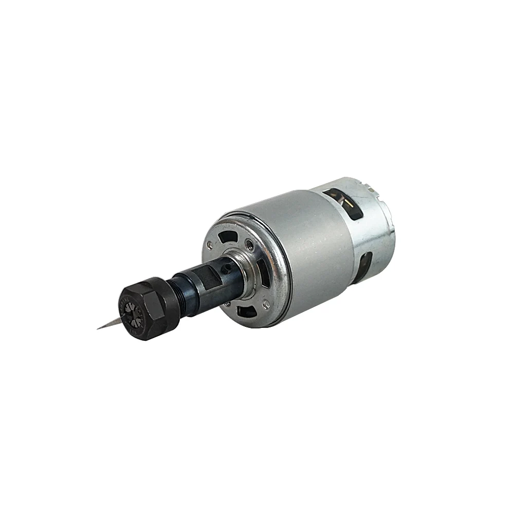 

775 DC Motor 10000rpm mini cnc spindle 120W 67mm length diameter 44mm with ER11 collet and drill bit