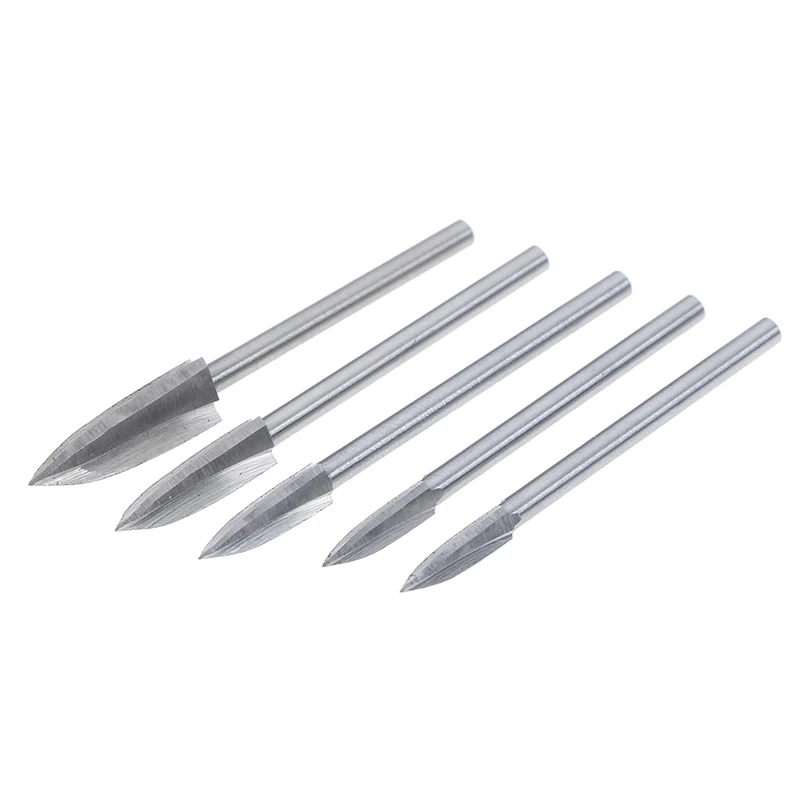 3mm Shank 3-8mm Milling Cutters White Steel Sharp Edges Woodworking Tools Three Blades Wood Carving Knives | Инструменты